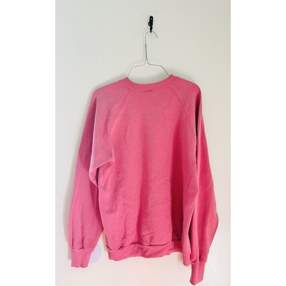 Jerzees Vintage Sweater Palm Beach Ocean Club Bright Pink Neon Puff Sweatshirt - Picture 3 of 3